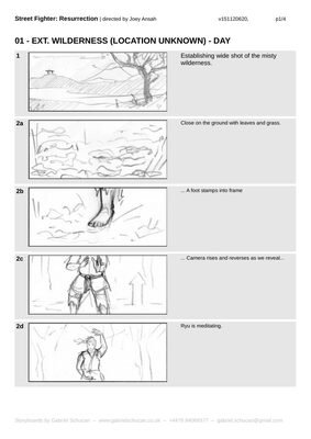 Ryu Opening storyboard
